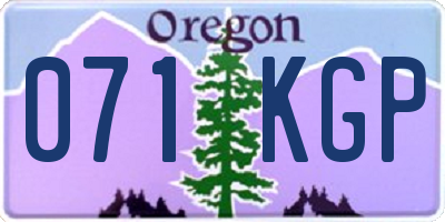 OR license plate 071KGP