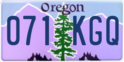 OR license plate 071KGQ