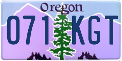 OR license plate 071KGT