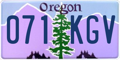 OR license plate 071KGV