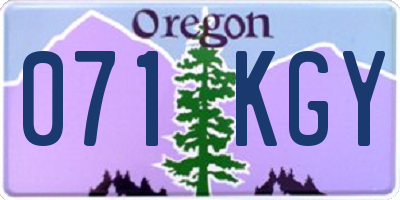 OR license plate 071KGY