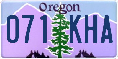 OR license plate 071KHA