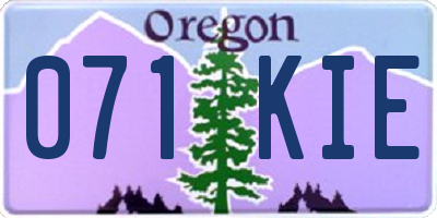 OR license plate 071KIE