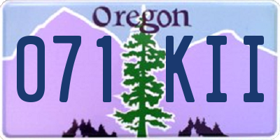 OR license plate 071KII