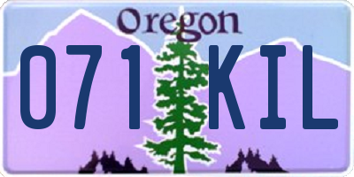OR license plate 071KIL