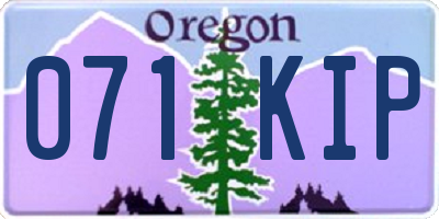 OR license plate 071KIP