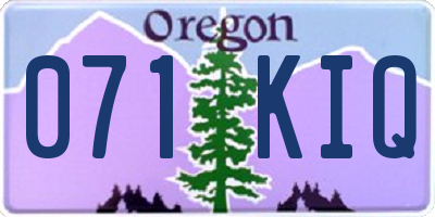 OR license plate 071KIQ