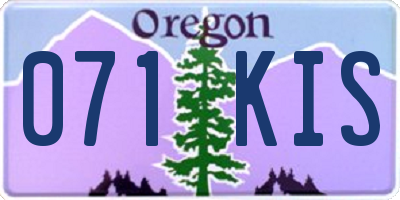 OR license plate 071KIS