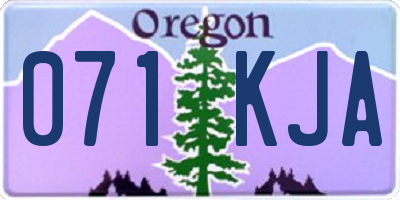 OR license plate 071KJA