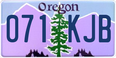 OR license plate 071KJB