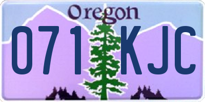 OR license plate 071KJC
