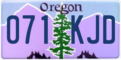 OR license plate 071KJD