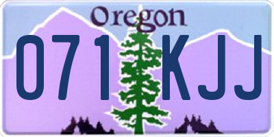 OR license plate 071KJJ