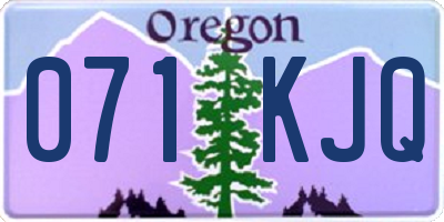 OR license plate 071KJQ