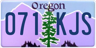 OR license plate 071KJS