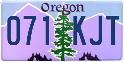 OR license plate 071KJT