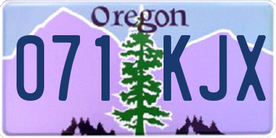 OR license plate 071KJX