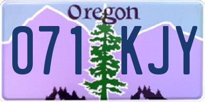 OR license plate 071KJY