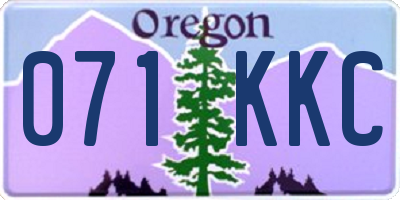 OR license plate 071KKC
