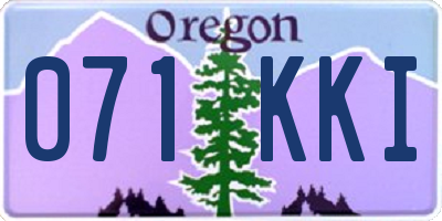 OR license plate 071KKI