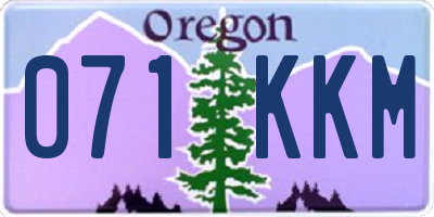 OR license plate 071KKM