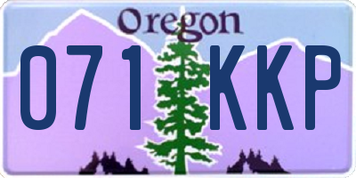 OR license plate 071KKP