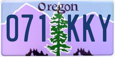 OR license plate 071KKY