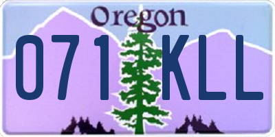 OR license plate 071KLL