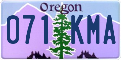 OR license plate 071KMA