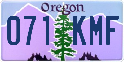 OR license plate 071KMF