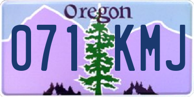 OR license plate 071KMJ
