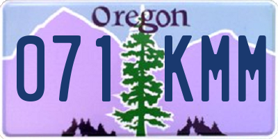 OR license plate 071KMM