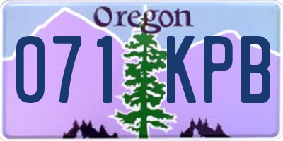 OR license plate 071KPB