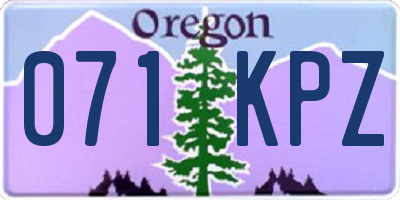 OR license plate 071KPZ