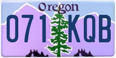 OR license plate 071KQB