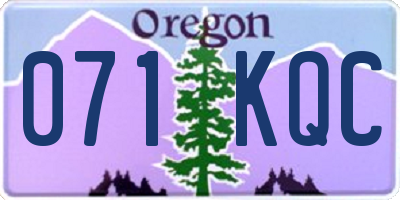 OR license plate 071KQC