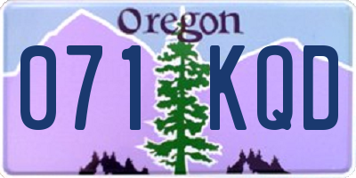 OR license plate 071KQD