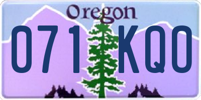 OR license plate 071KQO