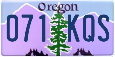 OR license plate 071KQS