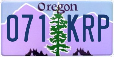 OR license plate 071KRP