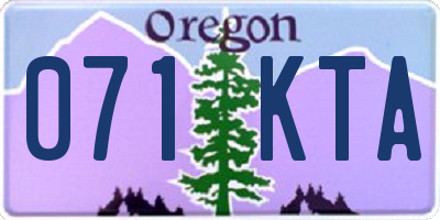 OR license plate 071KTA
