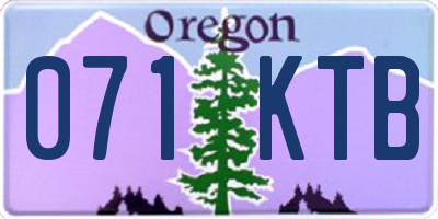OR license plate 071KTB