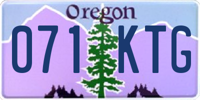 OR license plate 071KTG