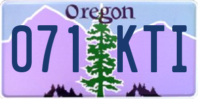 OR license plate 071KTI