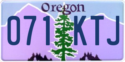 OR license plate 071KTJ