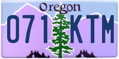 OR license plate 071KTM