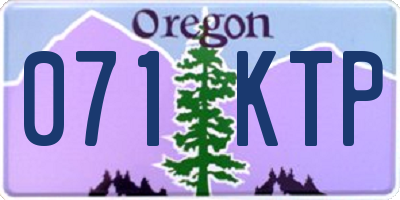 OR license plate 071KTP