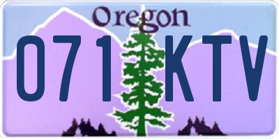 OR license plate 071KTV