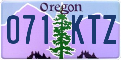 OR license plate 071KTZ