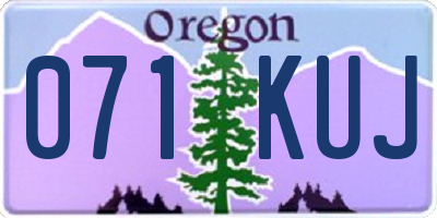 OR license plate 071KUJ
